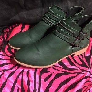 Green Ankle Boots Size 43